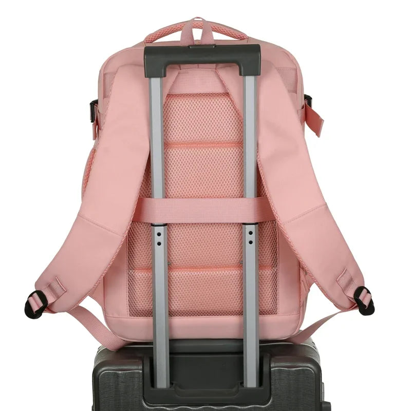 Travel Backpack Cabin Laptop Backpacks Pink Unisex Men Women School Bags