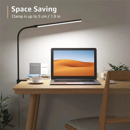 Double/Single Head LED Desk Lamp Dimmable PC Monitor Light USB Table Lamps Reading Lights Eye Protection 3 Color Mode For Office