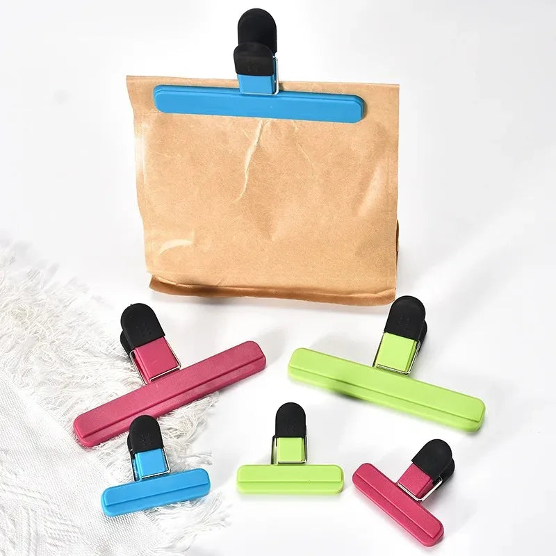 Portable Bag Clips Kitchen Storage Food Snack Seal Sealing Bag Clips Sealer Clamp Plastic Tool Kitchen Organization Accessories