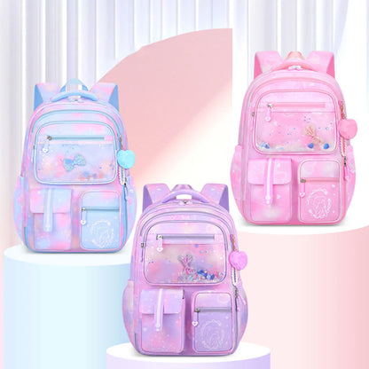 Cute Backpack for Primary School Student Stylish Portable Versatile Bookbag Breathable Preschool Books Bag