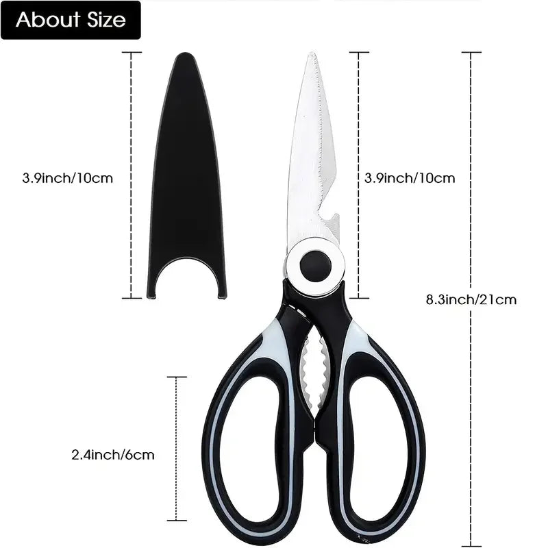 Multifunctional Stainless Steel Kitchen Tools For Cutting Vegetables Meat Fish Food Scissors Kitchen Multi-purpose Tools