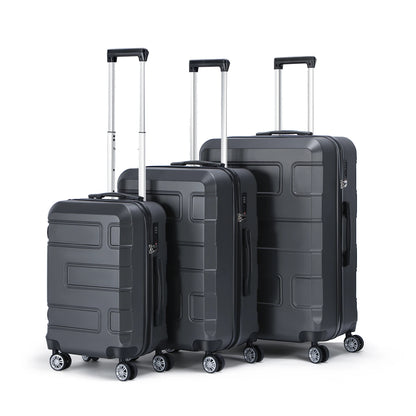 [2024 NEW] 3PCS ABS Luggage Set with Silent Spinner Wheel TSA Lock Big Capacity Travel Suitcase For Family 28 Inch Luggage