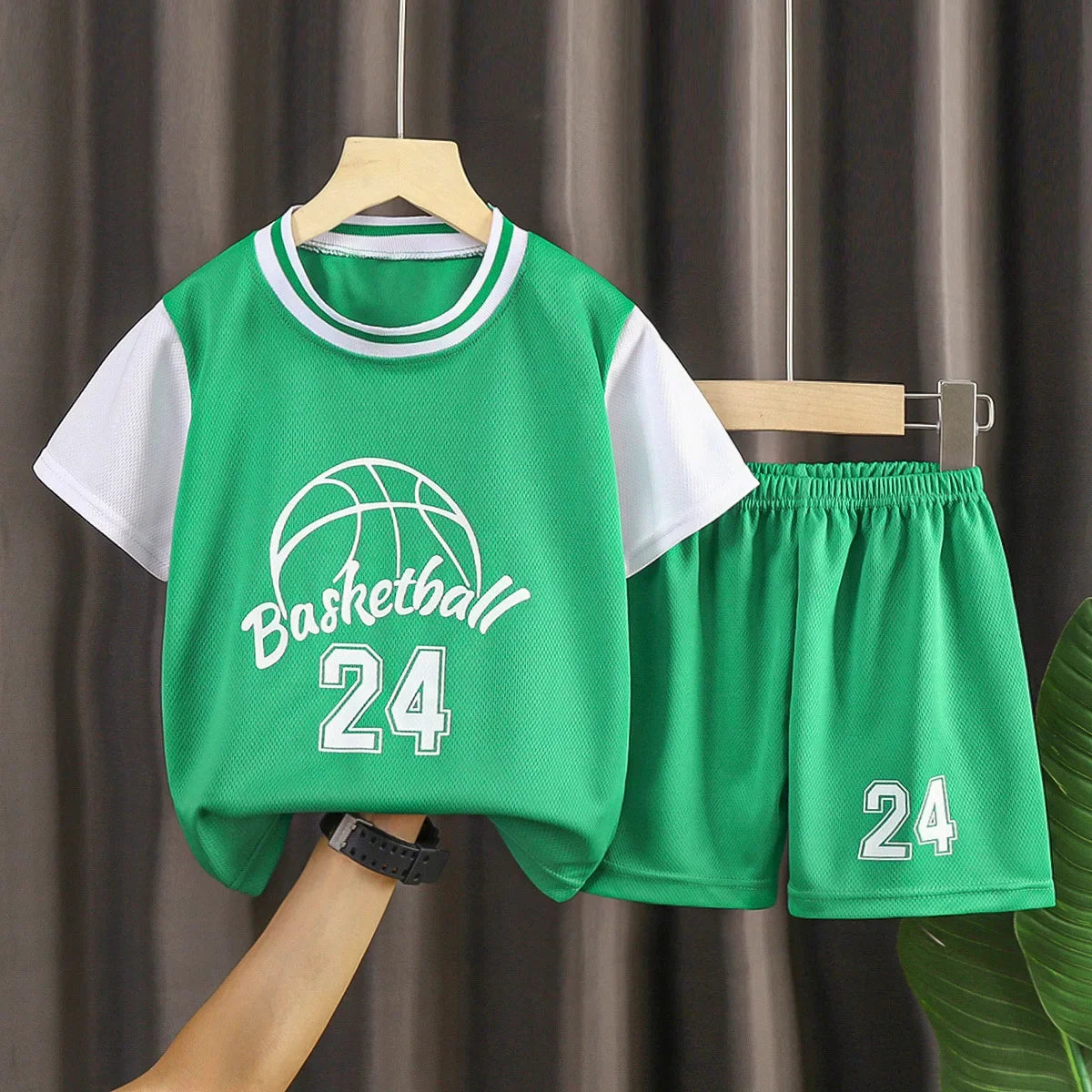 Children's T-shirt Basketball Suit Outdoor Sports Breathable Pure Cotton Sports T-shirt