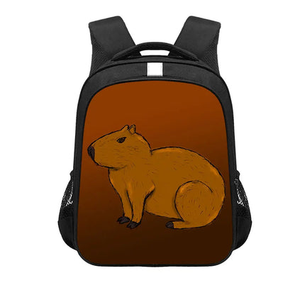 Kawaii Capybara Print Backpack Women Men Don't Worry Be Capy Children Student School Bags Laptop Kindergarten Rucksack Gift