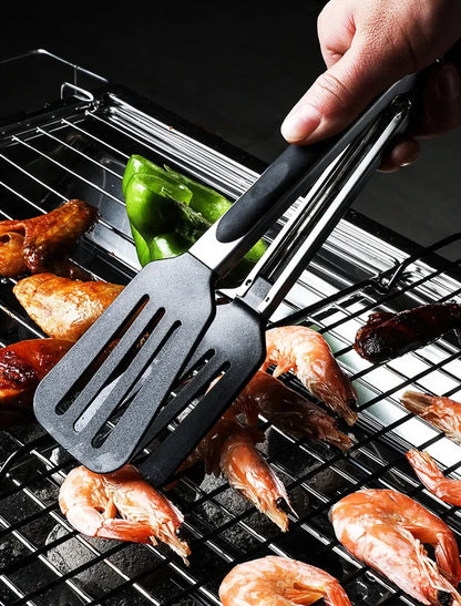 Nylon Tongs Heat Resistant Barbecue Clip Cooking Clamp Spatula Lo Mein Noodles Clip Bread Bakery Salad Folder Bbq Spatula Sets