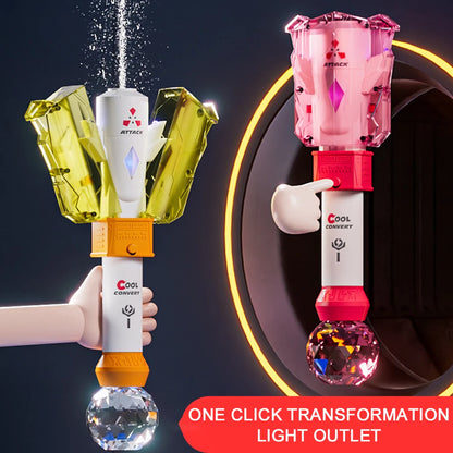 New Kids Electric Water Gun,Summer Full-Automatic Transformer Style Water-Spray Toy with Light,Handheld Beach Water Gun Toys