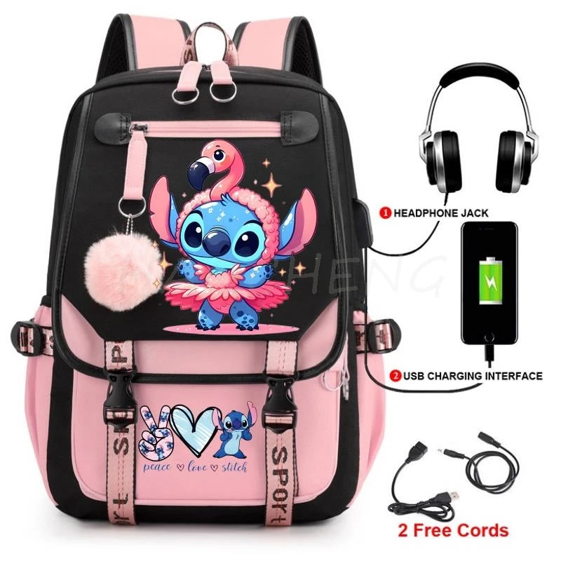 Hot Disney Lilo Stitch Backpack Girls Boys Student Teenager Back To School Rucksack Schoolbag Leisure Bag Women Mochilas Escolar