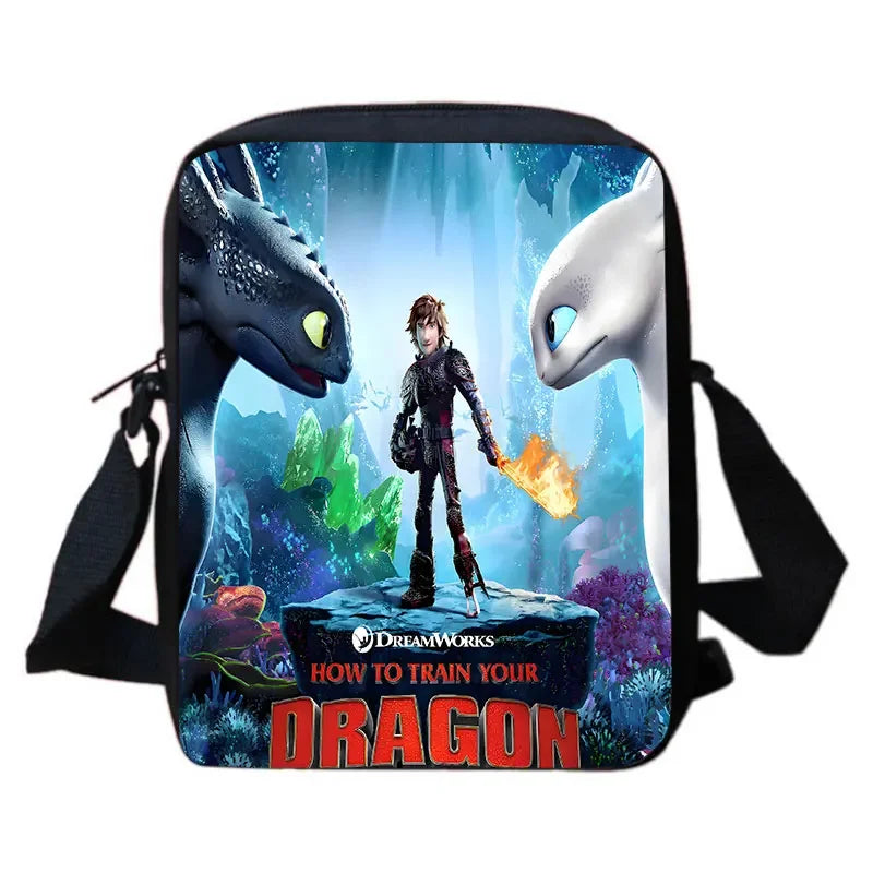 Cartoon How to T-Train Your D-Dragon Child School Backpack With Shoulder Bags Pencil Bags,School Bags for Boys Girls,Best Gift