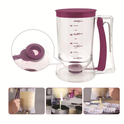 1Pc Pancake Cupcake Batter Dispenser, Collapsible Batter For Cupcakes, Waffles, Muffin Mixes or Any Baked Goods