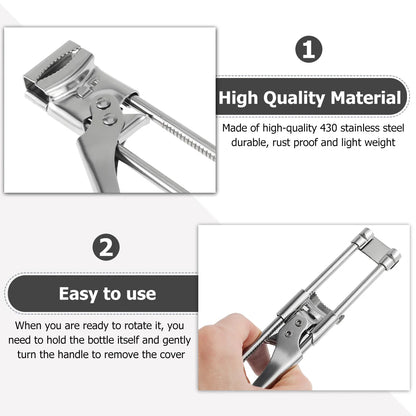 Jar Opener Adjustable Manual Bottle Opener Stainless Steel Can Opener Jar Lid Gripper Portable Home Can Lid Removal Tool Gadget