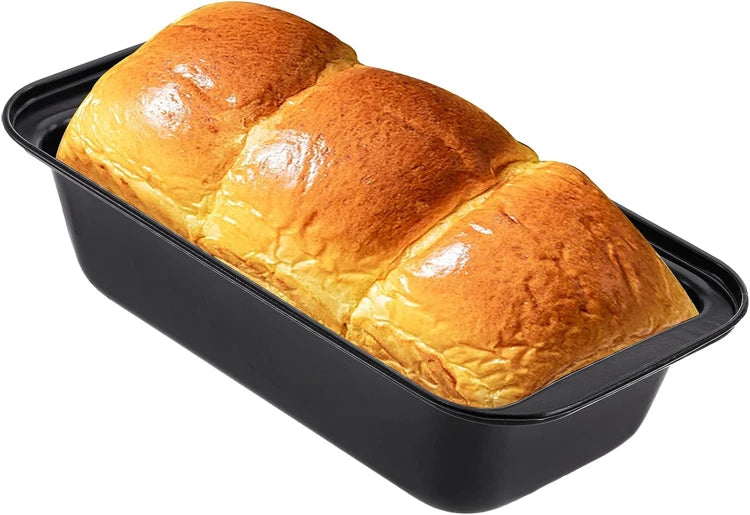 LMETJMA Nonstick Baking Bread Loaf Pan Carbon Steel Toast Bread Pan Tin Kitchen Rectangle Bakeware for Brownies Meatloaf JT233