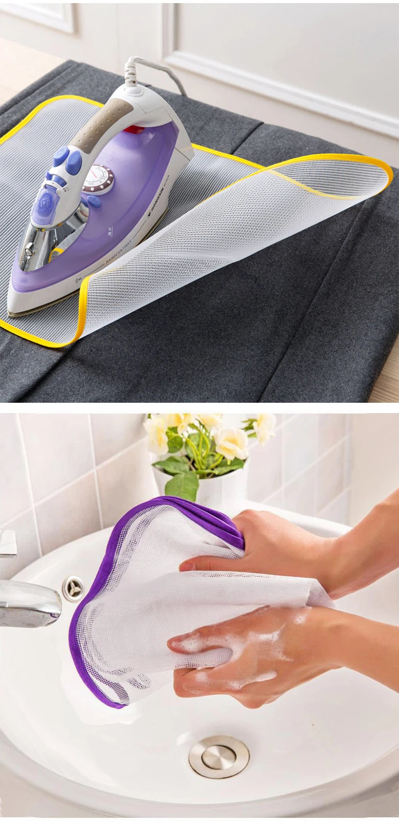 Cloth Protective Press Mesh Insulation Ironing Board Mat Cover Against Pressing Pad Mini Iron Random Colors