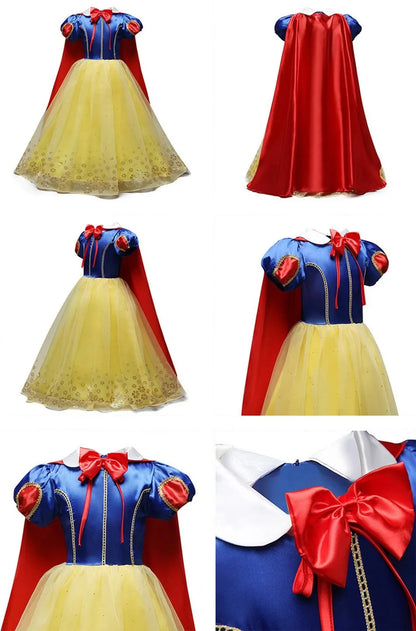 Girls Elsa Anna Dress Children Princess Carnival Dress Kids Jasmine Rapunzel Pageant Flower Disguise Cosplay Christmas Costume