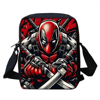 3Pcs Set Deadpools Heroes Child Backpacks Shoulder Bag Pencil Case Pupil Large Capacity School Bags for Boys Girls Best Gift