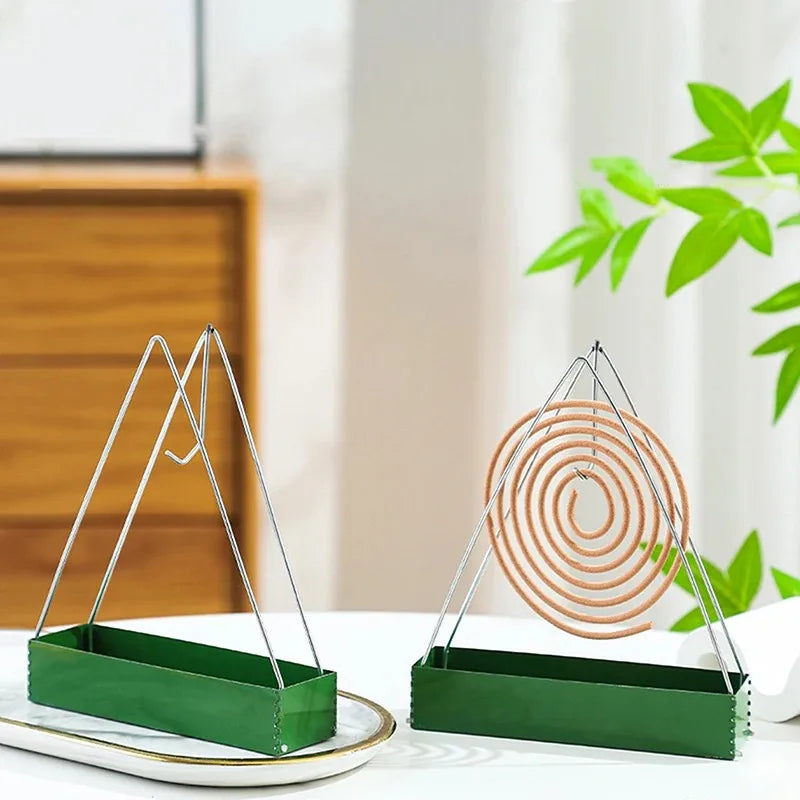 Iron Mosquito Coil Holder Incense Holders Coil Incense Burner Frame Modern Repellent Incense Rack For Household Bedroom Patio