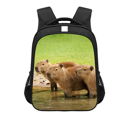 Kawaii Capybara Print Backpack Women Men Don't Worry Be Capy Children Student School Bags Laptop Kindergarten Rucksack Gift