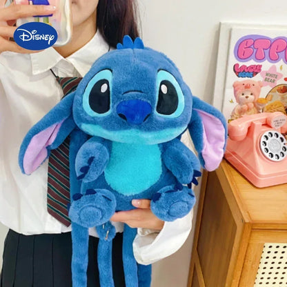 Kawaii Disney Stitch Bag Plush Backpack Bagpack Double Shoulder Crossbody Bag Storage Pouch Plushie Anime Toy Gift for Girls