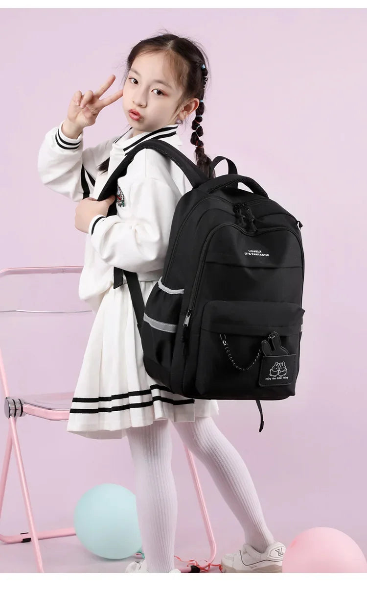 elementary school student girl bag cute school backpack children pink bookbag primary school satchel kid large capacity backpack