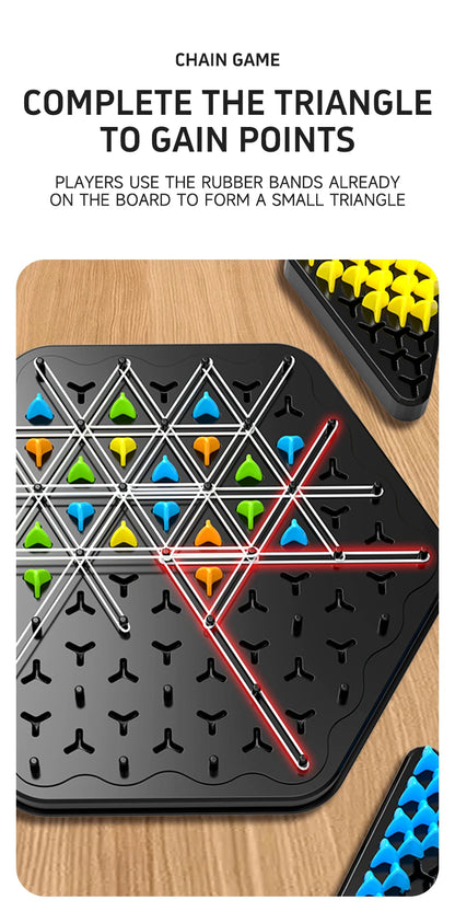 Chain Triggle Chess Game Triggle Rubber Band Game Toy For Kid Interactive Board Game Battle Set For Family Party Gift