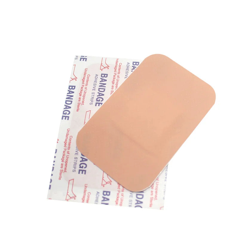 50pcs/set 7.6*5.1CM Large Skin Patch PE Waterproof Square Shaped Band Aid First Aid Accessories Wound Plaster Adhesive Bandages