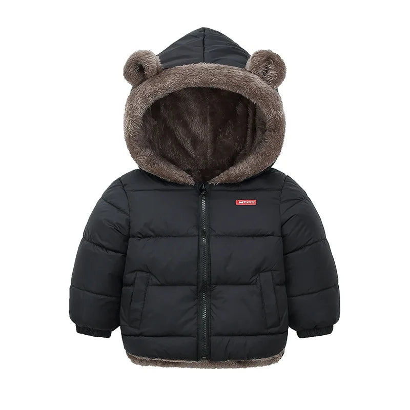 2024 Boys Jackets Children Hooded Outerwear Girls Warm Jacket Children Clothing Baby Outerwear Fashion Kids Zipper Coat Jacket