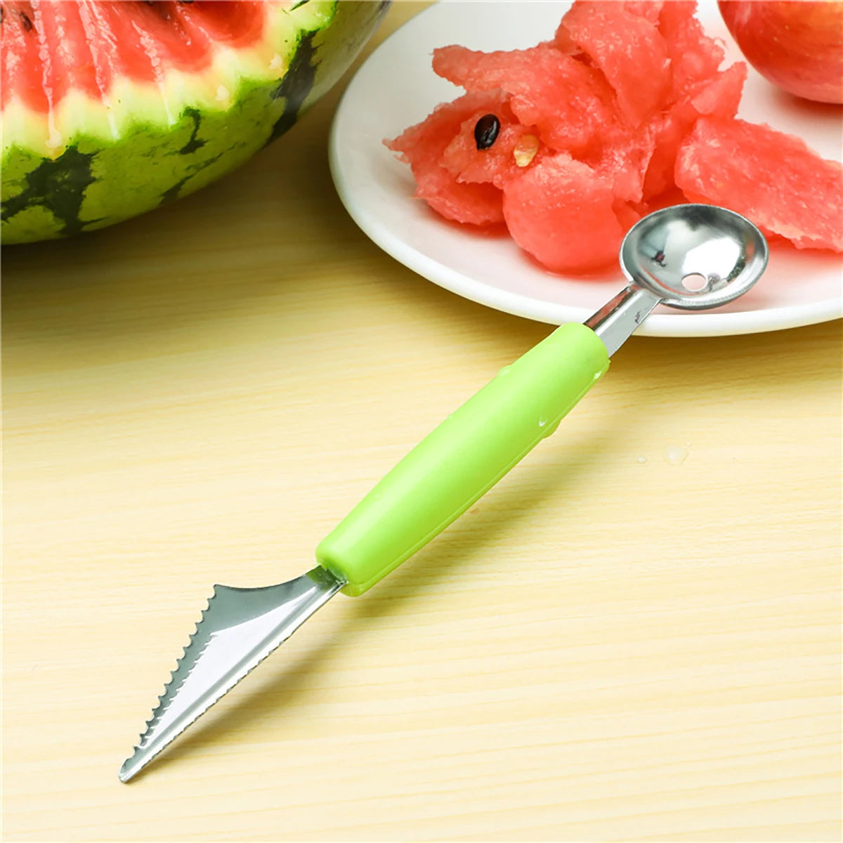 DIY Melon Scoops Ballers Multi Function Fruit Carving Knife Watermelon Baller Scoop Fruit Useful Things For Kitchen Accessories