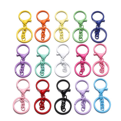 5pcs/lot Key Ring 30mm Keychain Long 70mm Lobster Clasp Key Hook Keyrings For Jewelry Making Finding DIY Key Chains Accessories