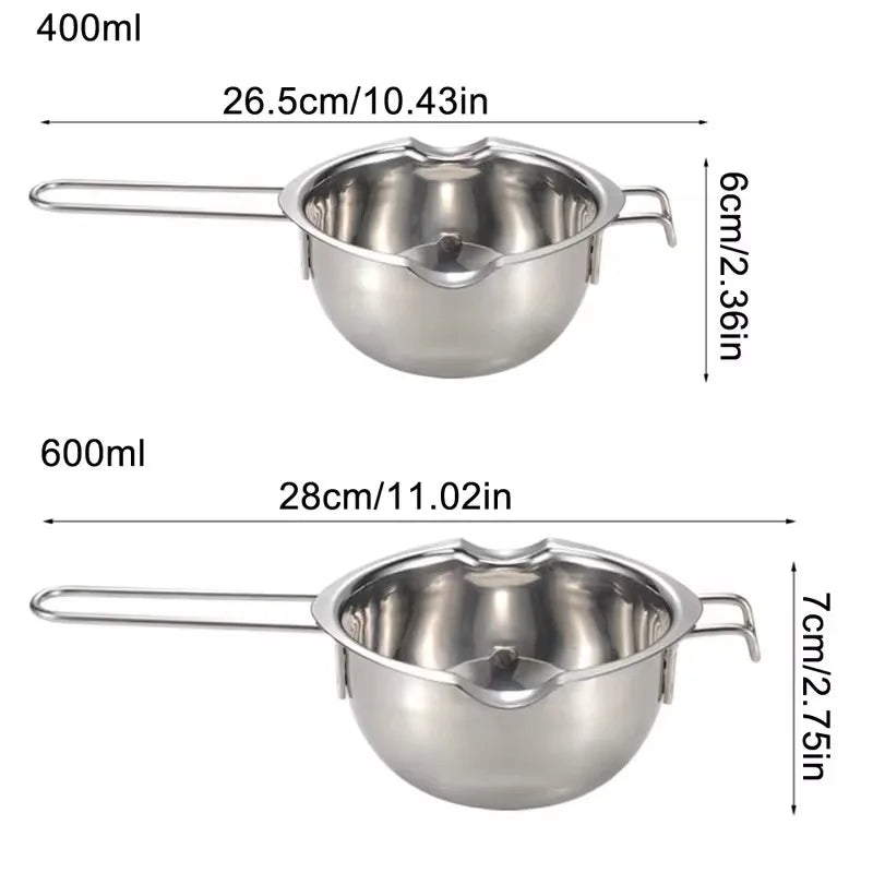 Stainless Steel Candle Wax Melting Boiler Pot with Heat Resistant Handle for Melting Chocolate Candy and Candle Making Supplies