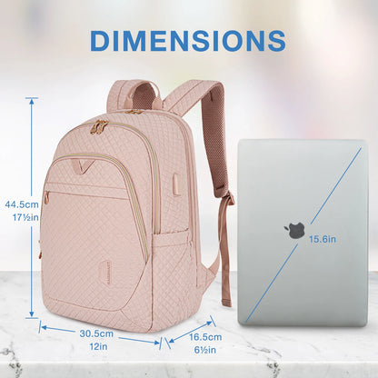 BAGSMART Backpacks for Women School Bag for girl 17.5''/15.6'' Notebook Travel Laptop Computer Backpack with USB Charging Port