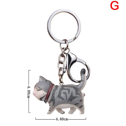 Cartoon Kittens Keychain Cure Animal Key Chain Creative Cat Pendant for Women Car Keyring Purse Bag Accessories Gifts