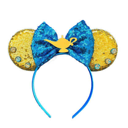 2023 Newest Mickey Mouse Ears Headband Kid Adult Festival Party Sequins Bow Hairband Women Baby Girl Party Hair Accessories Gift