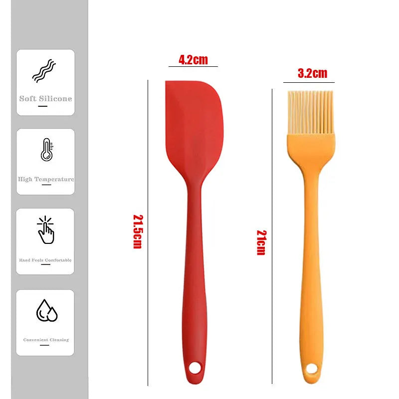 Silicone Basting Pastry Brushes Spatula Non-Stick BBQ Grill Baking Brush Spread Oil Butter Sauce Marinades Kitchen Cooking Tools