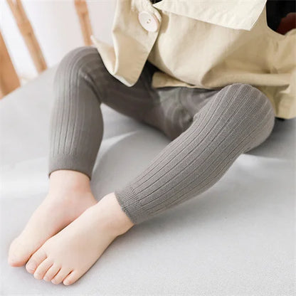 Lawadka Children's Girls Boys Pants Knitted Leggings For Girls Tights Solid Baby Kids Trousers Pantyhose For 0 to 6Years Spring