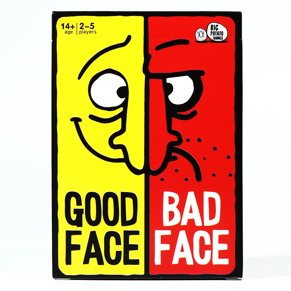 Good Face Bad Face Card Game Hilarious Party Travel Game for Family