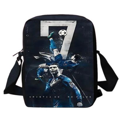 Cartoon C-CR7 Football-Stars Child Backpack,Shoulder Bags,Pencil Bags for 4-8 Years Old Anime School Bags for Boy Girl Best Gift