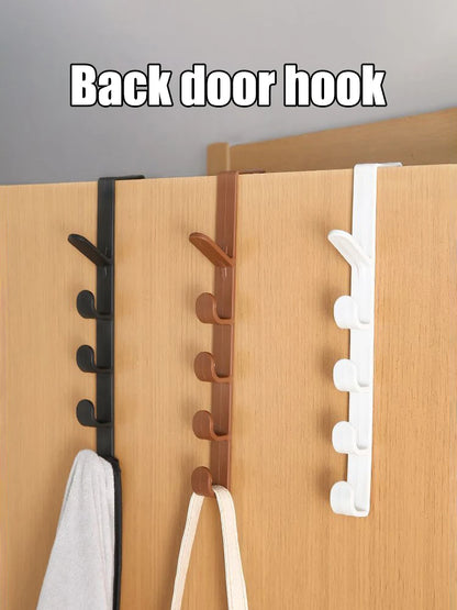 1PC Dormitory Wardrobe Hanger Bags, Hats And Clothes Hanging On The Wall Behind The Door Without Drilling Storage Rack