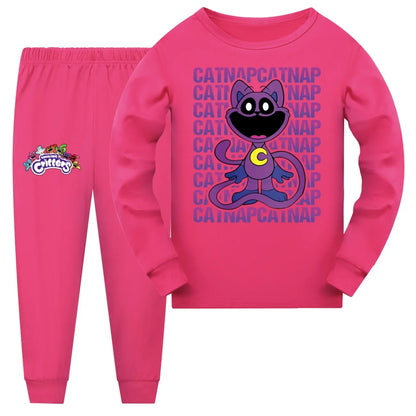 Hot Smiling Critters Peripheral Long-sleeved and Long-pants Pajamas Set for Boys and Girls, The Best Birthday Gift