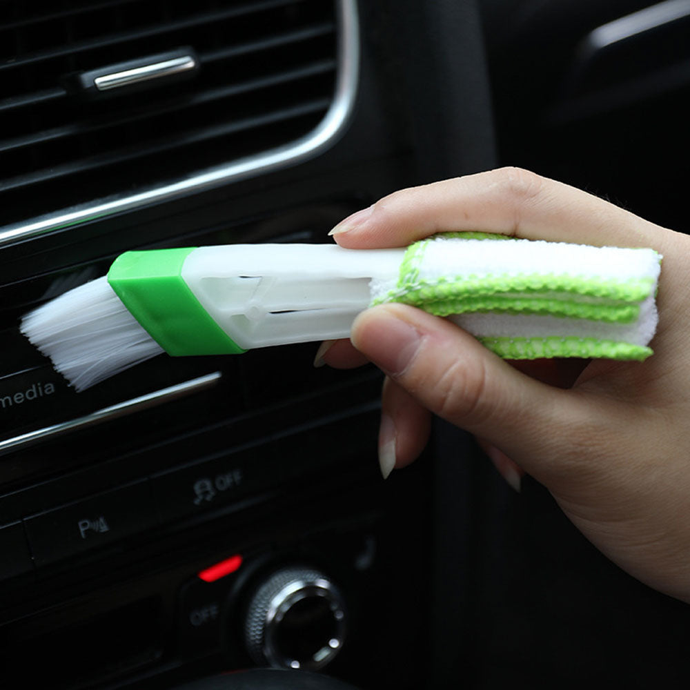 Double Ended Car Air Conditioner Vent Slit Cleaning Brush Dashboard Detailing Blinds Keyboard Dust Cleaner Brushes Tool Gadget