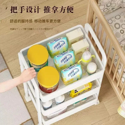 Multi-Layer Trolley Rack Kitchen Floor Bedroom Baby Snacks Mobile Bathroom Bathroom Storage Storage Rack