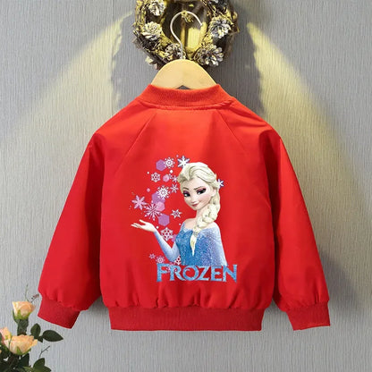 Baby Girls Spring Autumn Frozen Jacket Coats Clothes Little Girls Cartoon Elsa Anna With Hooded Collar Sweatshirt Kids Clothing