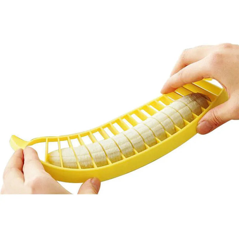 Kitchen Gadgets Plastic Banana Slicer Cutter Fruit Vegetable Tools Salad Maker  Chopper    Cooking Cut