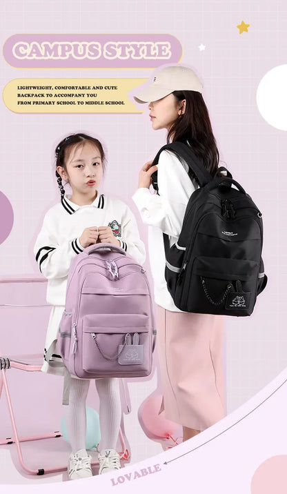 elementary school student girl bag cute school backpack children pink bookbag primary school satchel kid large capacity backpack