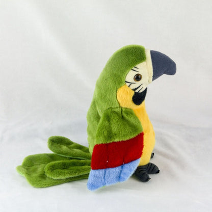 Talking Macaw Parrot Repeat What You Say Stuffed Animal Plush Toy Electronic Record Animated Bird Speaking Parrot Pet Plush Toys