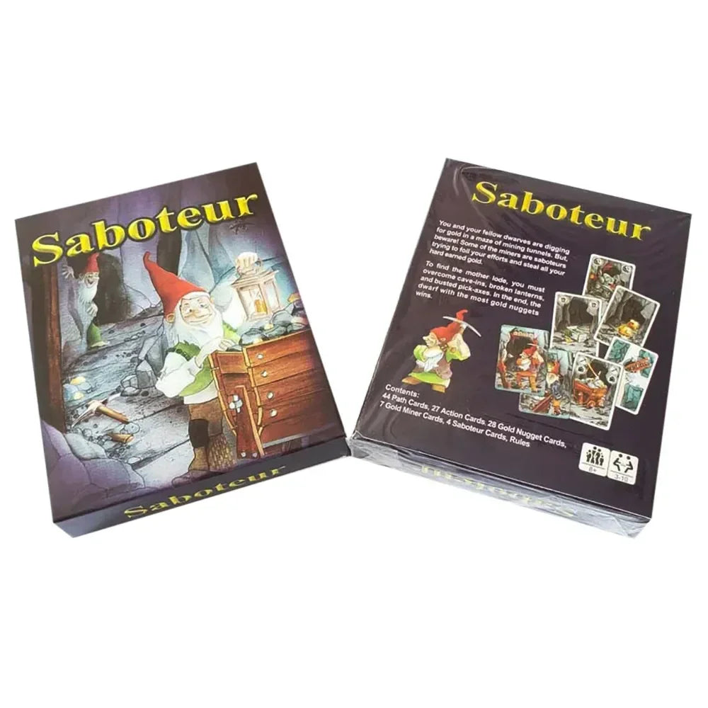 English Saboteur Board Game Cards Table Games Funny Board Card Games for Families Party Dwarf Gold Mine Digging Miner Board Game