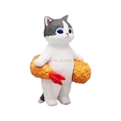 Authentic Mofusand Mini Blind Bag Toys 2nd Generation Kawaii Kitan Fried Shrimp Shark Cat Ornaments Blind Box Toy Gifts For Kids