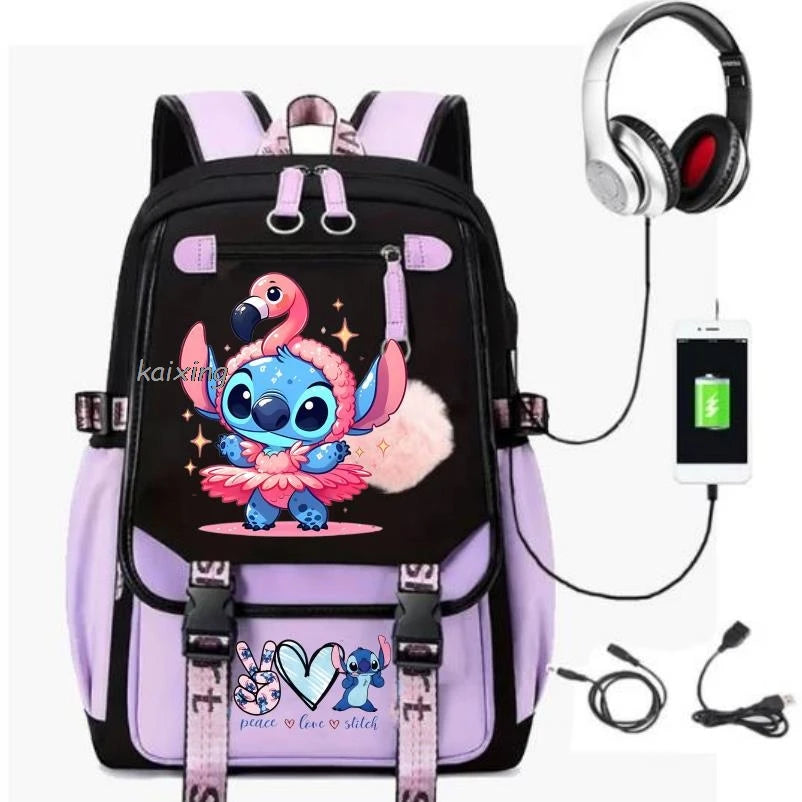 Hot Disney Lilo Stitch Backpack Girls Boys Student Teenager Back To School Rucksack Schoolbag Leisure Bag Women Mochilas Escolar