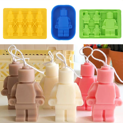 Creative Robot Silicone Candle Mold Concrete Plaster Chocolate Baking Mold Home Decoration Christmas Gifts Craft Supplies