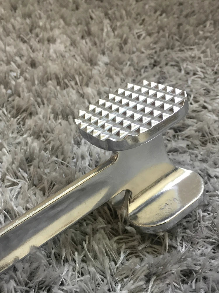 Meat Tenderizer Hammer 19cm Household Aluminum Alloy Steak Metal Mallet Kitchen Tool Heavy Duty Durable Double-Sided Tenderizer