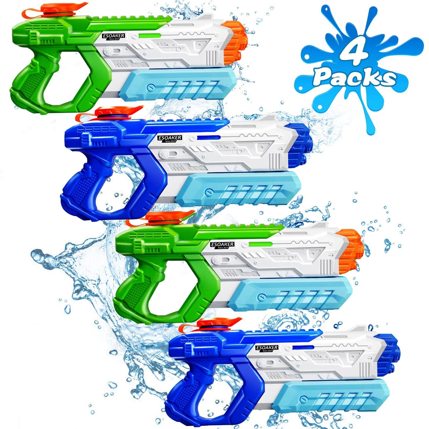 600cc High Capacity Water Gun for Kids Adults Long Range Watergun Summer Water Blaster Toy Super Soaker for Swimming Pool Beach