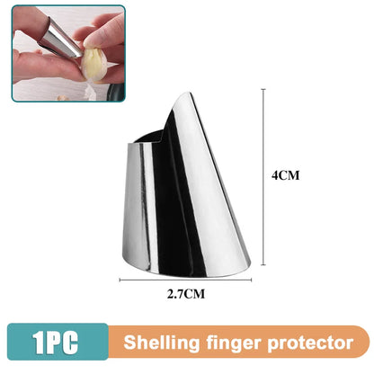 Stainless Steel Finger Protector Anti-cut Finger Guard Safe Vegetable Cutting Hand Protecter Kitchen Gadgets Kitchen Accessories